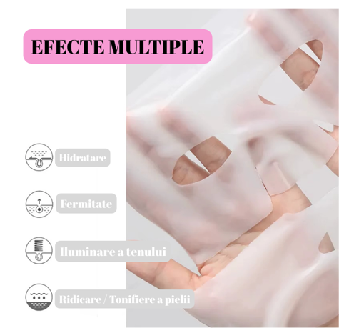 Set 4 Măști cu Colagen Organic pentru Frumusețe Fără Vârstă
