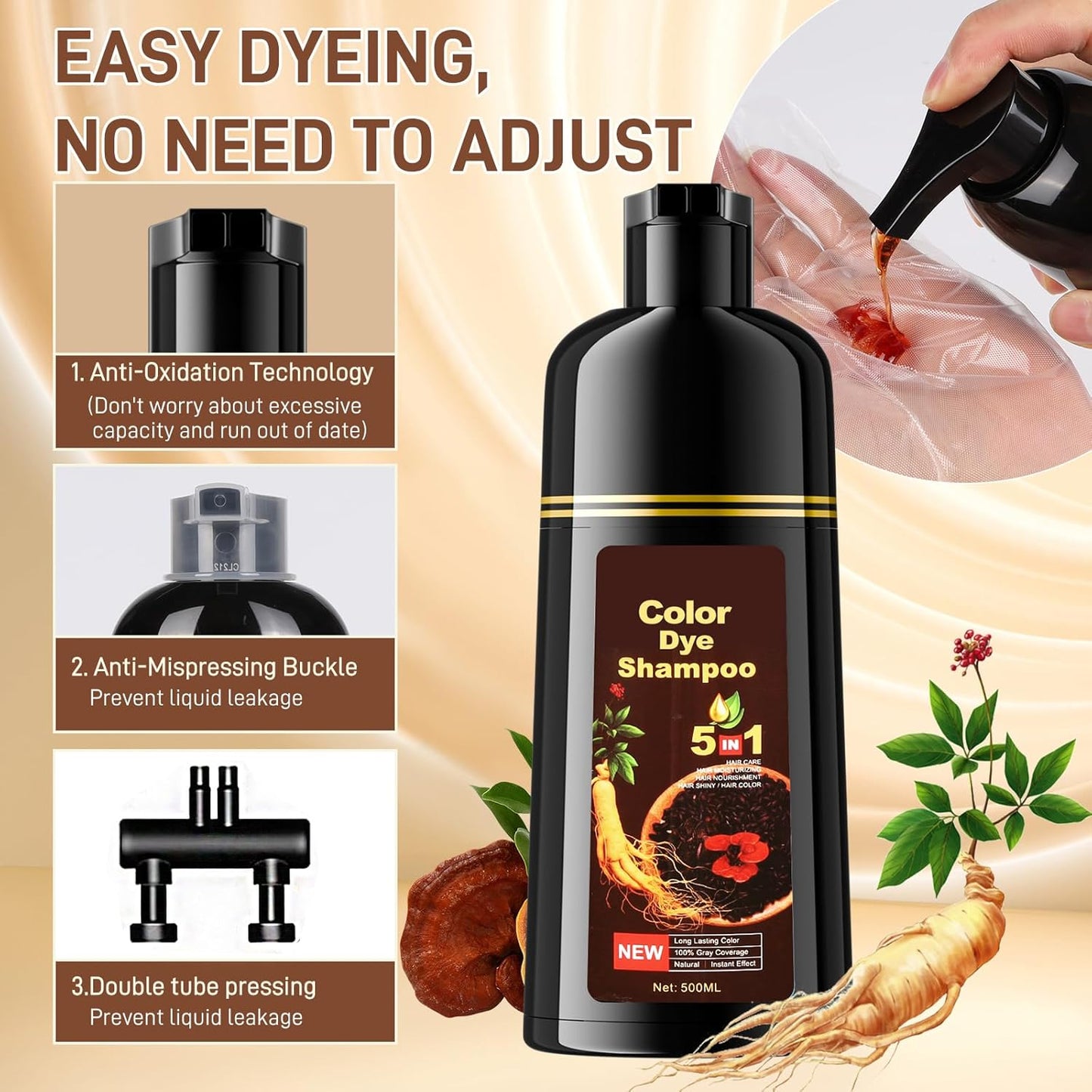 Șampon Profesional Organic cu Ginseng pentru Păr Decolorat Ztazaki