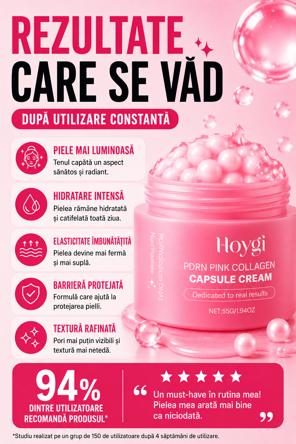 Crema Coreeană Pink Collagen Glow