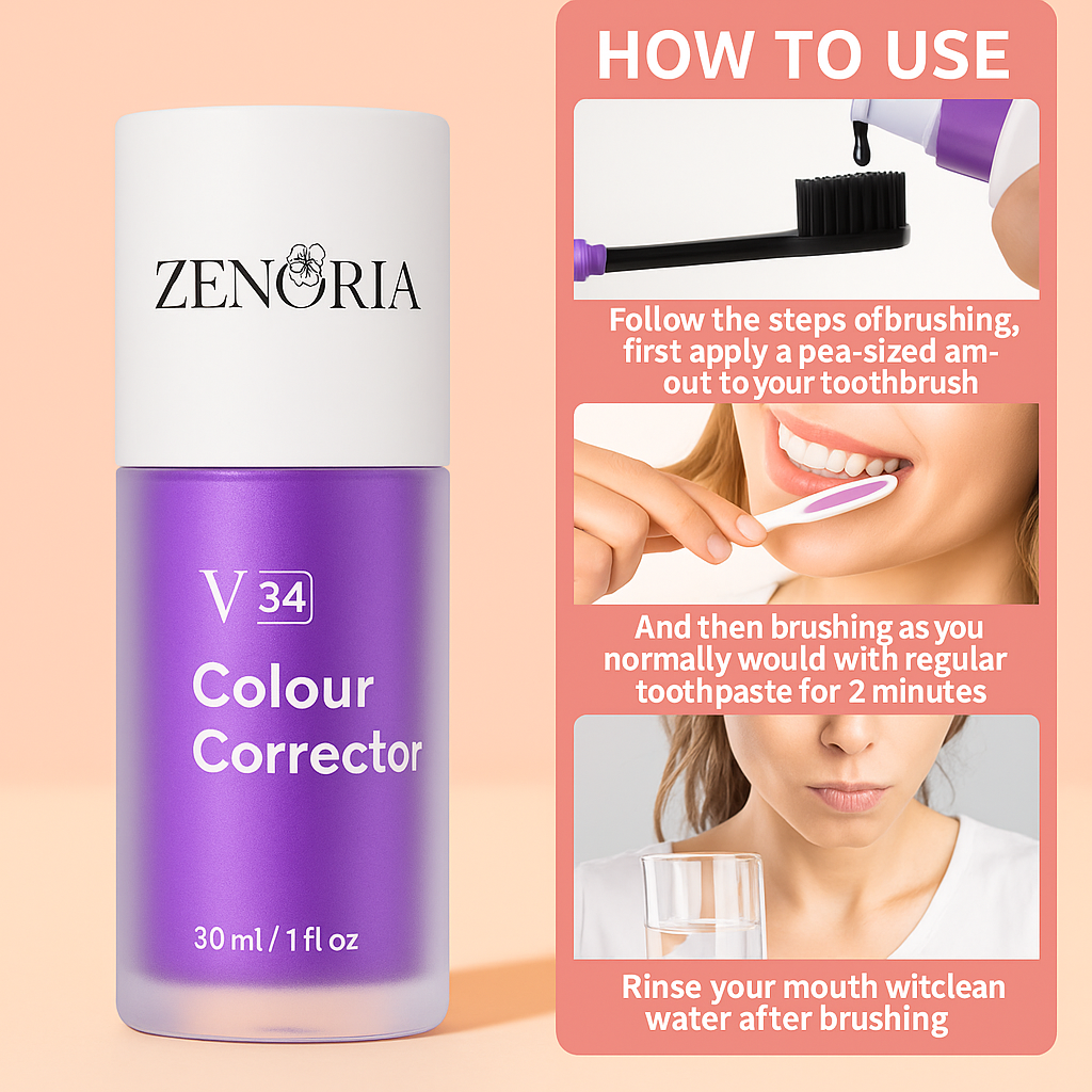 ZENORIA V34 – Pastă De Dinți Cu Efect De Albire Vizibil Încă De La Prima Utilizare!