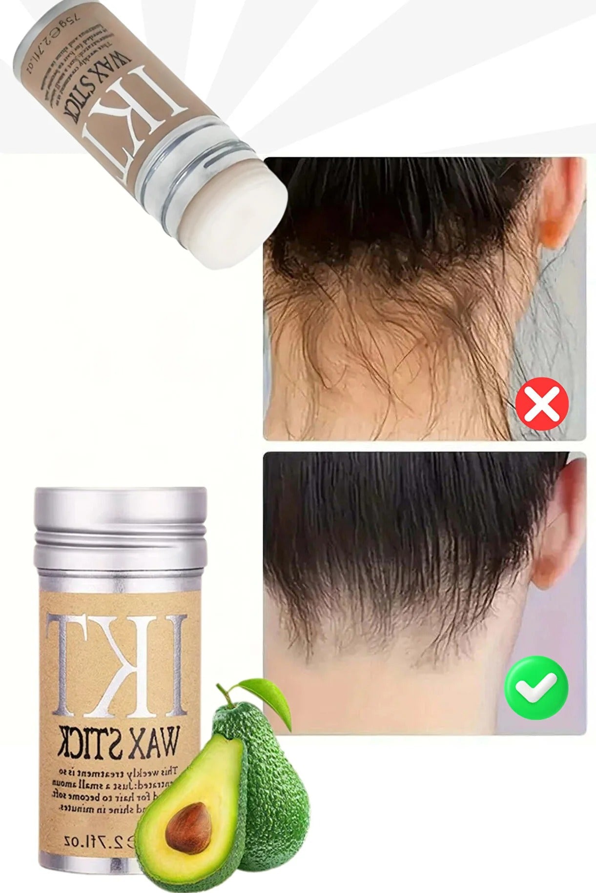 EELHOE Ceară solidă 75 g pentru păr – modelare flexibilă, fixare medie, finish ma 1+1 GRATUIT